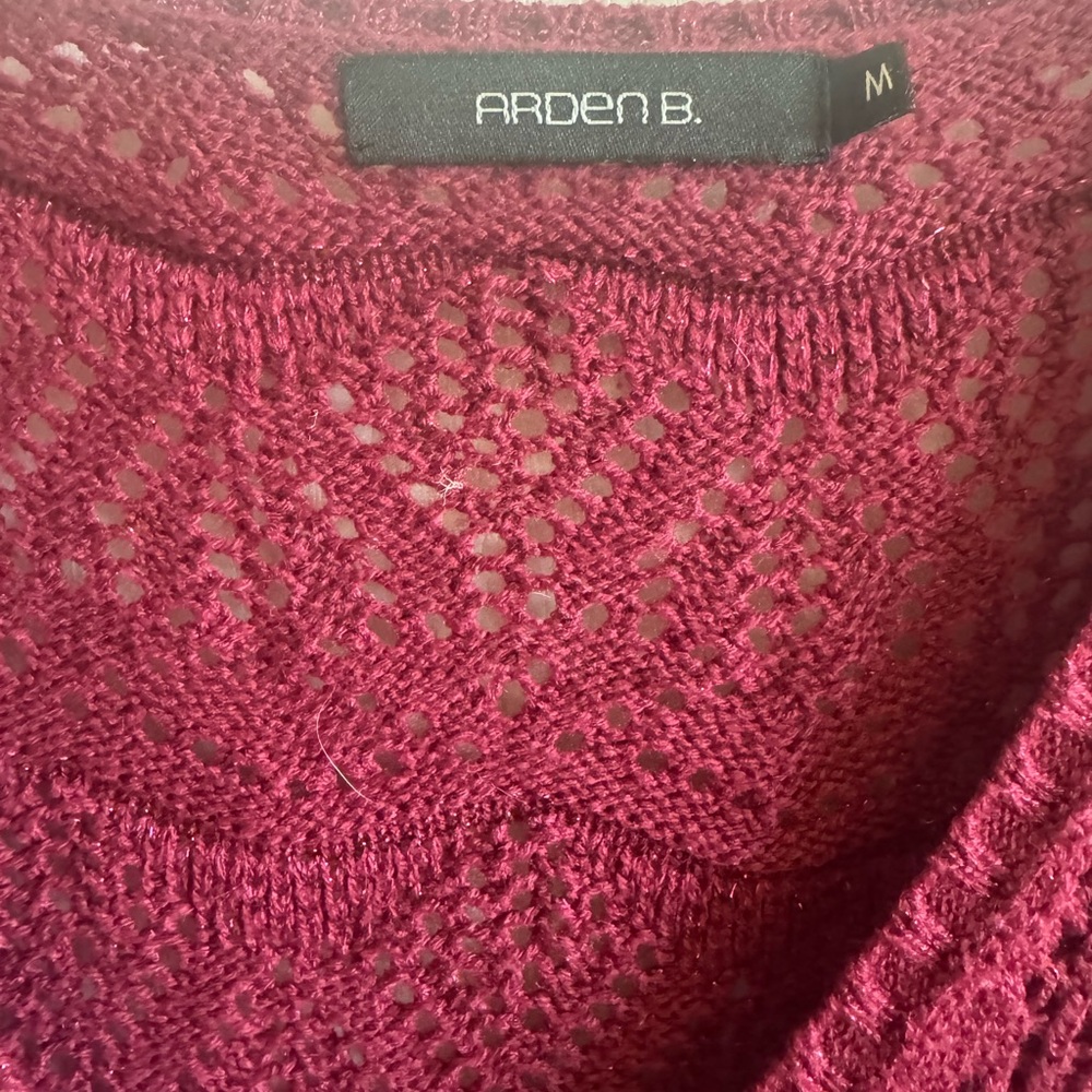 Arden B Vintage Burgundy Knit Sweater - Picture 3 of 5